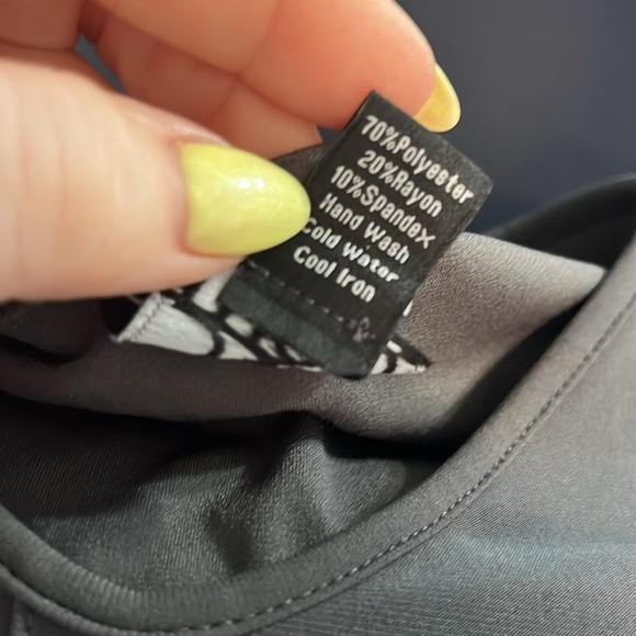 Clara Sun Woo Top High-Low Hem Faux Button Front 3/4 Roll-up Sleeves Size Large - Picture 8 of 8